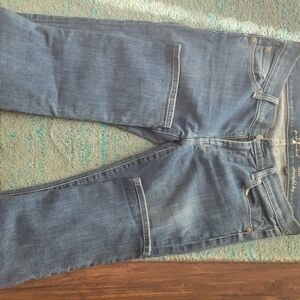 7 For All Mankind Straight Leg Blue Jeans